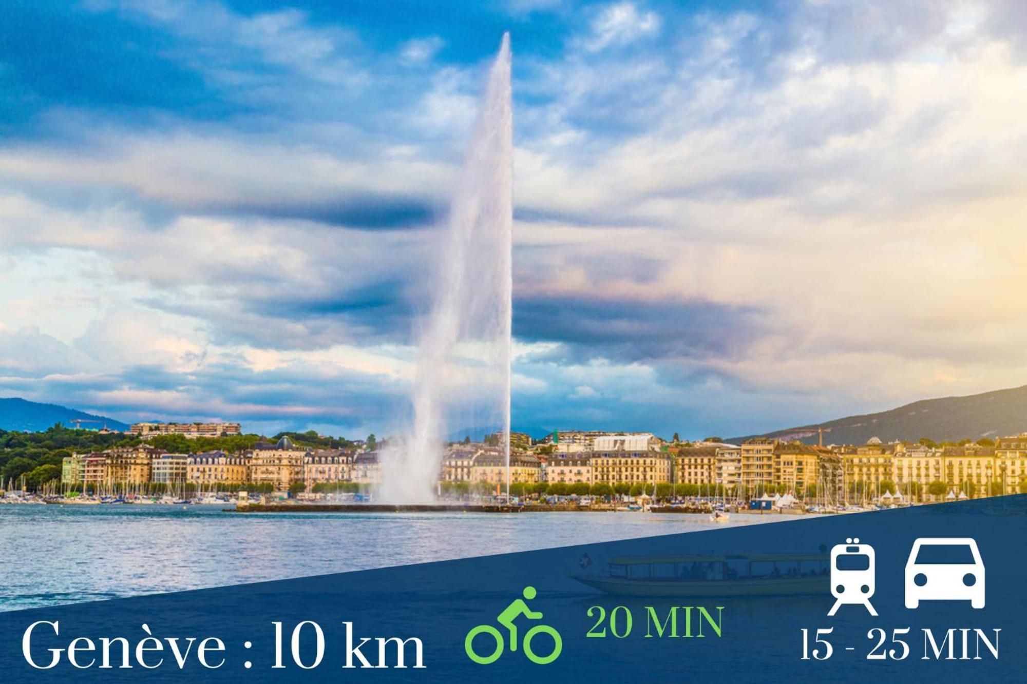 אנמסה Homey Chloe - New - Parking Gratuit - Balcon Prive - Proche Geneve מראה חיצוני תמונה